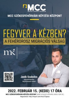 Janik Szabolcs politológus, közgazdász lesz az MCC Székesfehérvár Központjának vendége